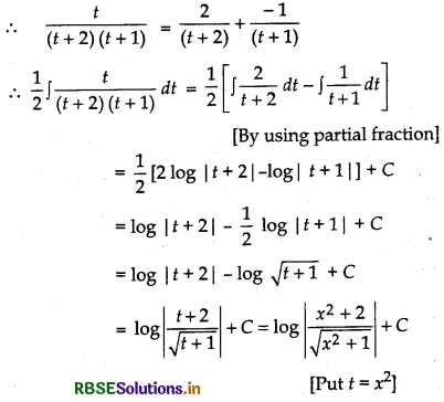RBSE Class 12 Maths Important Questions Chapter 7 Integrals 23