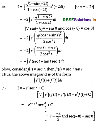RBSE Class 12 Maths Important Questions Chapter 7 Integrals 28