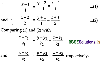 RBSE Class 12 Maths Important Questions Chapter 11 Three Dimensional Geometry 4