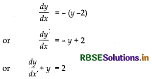 RBSE Class 12 Maths Important Questions Chapter 9 Differential Equations 1