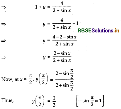 RBSE Class 12 Maths Important Questions Chapter 9 Differential Equations 8