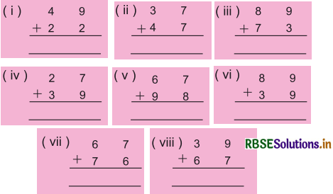RBSE 3rd Class Maths Solutions Chapter 2 दो अंकों की संख्याओं की जोड़ 16