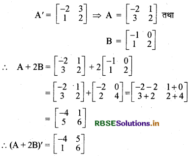 RBSE Solutions for Class 12 Maths Chapter 3 आव्यूह Ex 3.3 6