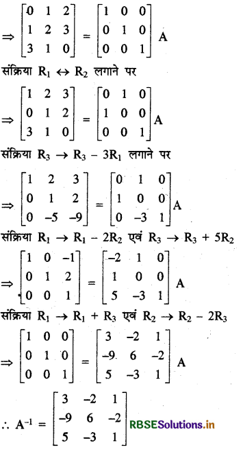 RBSE Class 12 Maths Important Questions Chapter 3 आव्यूह 11