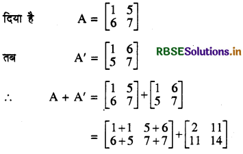 RBSE Class 12 Maths Important Questions Chapter 3 आव्यूह 5