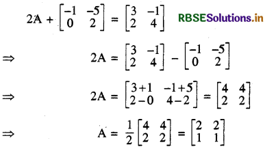 RBSE Class 12 Maths Important Questions Chapter 3 आव्यूह 9