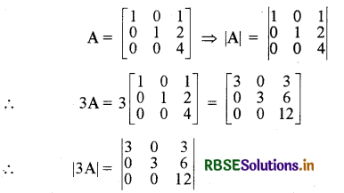 RBSE Solutions for Class 12 Maths Chapter 4 सारणिक Ex 4.1 2