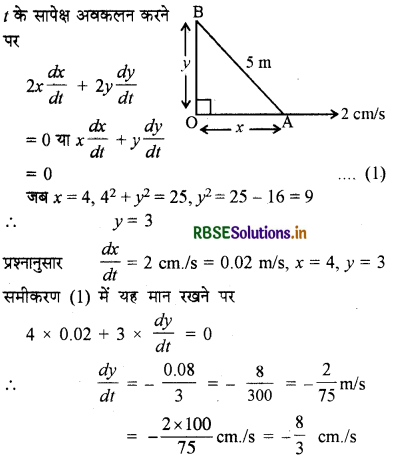 RBSE Solutions for Class 12 Maths Chapter 6 अवकलज के अनुप्रयोग Ex 6.1 4