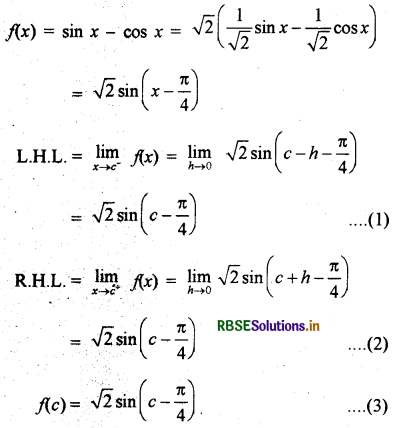 RBSE Solutions for Class 12 Maths Chapter 5 सांतत्य तथा अवकलनीयता Ex 5.1 34