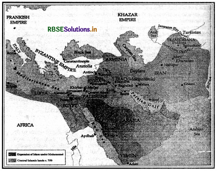 RBSE Solutions for Class 11 History Chapter 4 The Central Islamic Lands 2