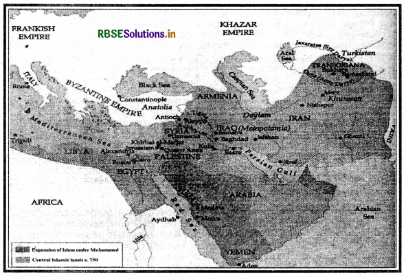 RBSE Class 11 History Important Questions Chapter 4 The Central Islamic Lands  1