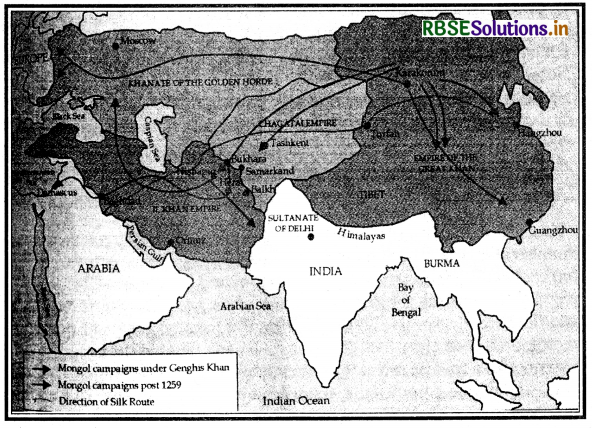 RBSE Class 11 History Important Questions Chapter 5 Nomadic Empires