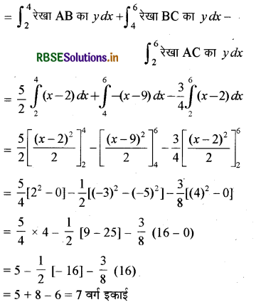 RBSE Solutions for Class 12 Maths Chapter 8 समाकलनों के अनुप्रयोग विविध प्रश्नावली 20