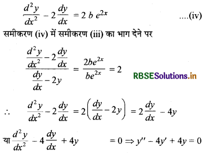 RBSE Solutions for Class 12 Maths Chapter 9 अवकल समीकरण Ex 9.3 4