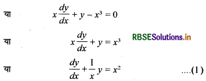 RBSE Class 12 Maths Important Questions Chapter 9 अवकल समीकरण 17