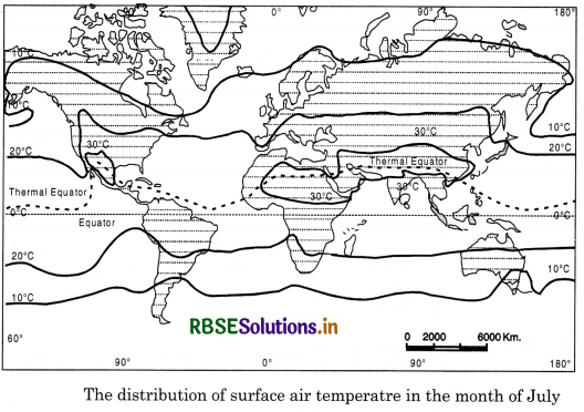 RBSE Solutions for Class 11 Geography Chapter 9 Solar Radiation, Heat Balance and Temperature 3