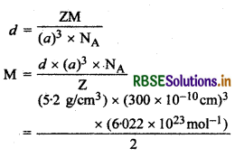 RBSE Class 12 Chemistry Important Questions Chapter 1 ठोस अवस्था 27