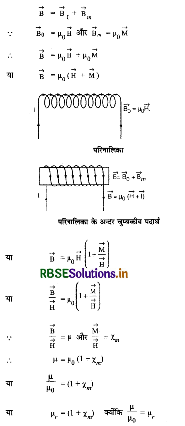 RBSE Class 12 Physics Important Questions Chapter 5 चुंबकत्व एवं द्रव्य 3