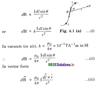 RBSE Class 12 Physics Notes Chapter 4 Moving Charges and Magnetism 1