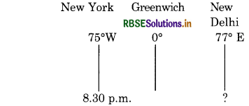 RBSE 11th Geography Practical Book Solutions Chapter 3 Latitude, Longitude and Time 8