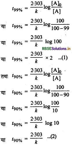 RBSE Class 12 Chemistry Important Questions Chapter 4 रासायनिक बलगतिकी 41
