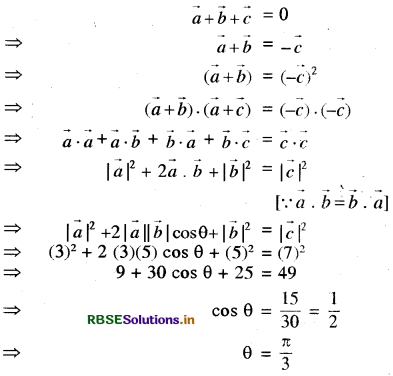 RBSE Class 12 Maths Important Questions Chapter 10 सदिश बीजगणित 18