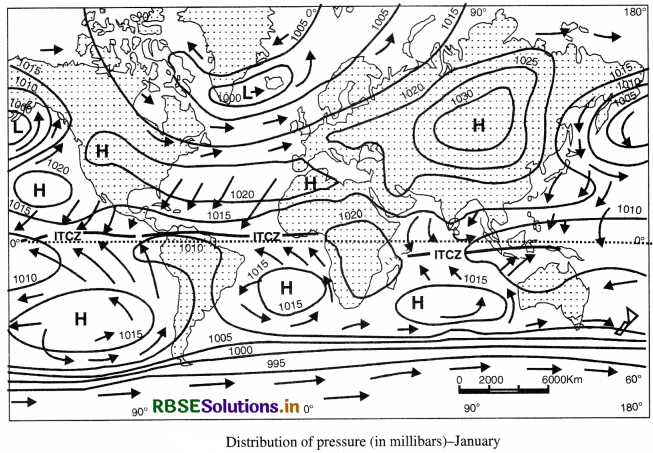 RBSE Class 11 Geography Important Questions Chapter 10 Atmospheric Circulation and Weather Systems 7