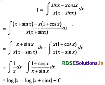 RBSE Class 12 Maths Important Questions Chapter 7 समाकलन 39