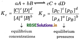RBSE Class 11 Chemistry Notes Chapter 7 Equilibrium 1