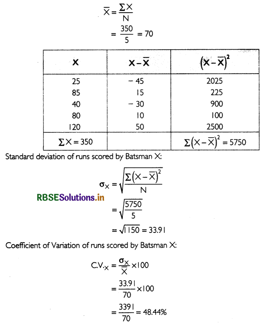 RBSE Solutions for Class 11 Economics Chapter 6 Measures of Dispersion 17