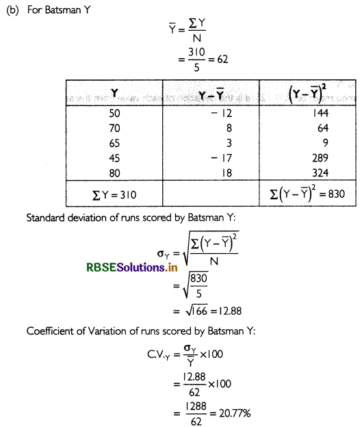 RBSE Solutions for Class 11 Economics Chapter 6 Measures of Dispersion 18