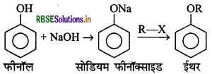 RBSE Class 12 Chemistry Important Questions Chapter 11 ऐल्कोहॉल, फीनॉल एवं ईथर 126