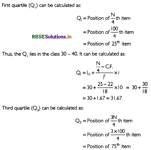 RBSE Class 11 Economics Important Questions Chapter 6 Measures of Dispersion 13