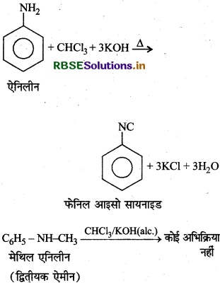 RBSE Class 12 Chemistry Important Questions Chapter 13 ऐमीन80