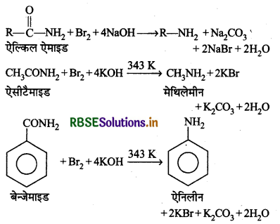 RBSE Class 12 Chemistry Important Questions Chapter 13 ऐमीन89