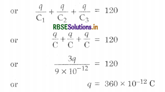 RBSE Solutions for Class 12 Physics Chapter 2 Electrostatic Potential and Capacitance 5