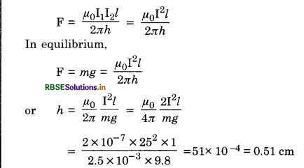 RBSE Solutions for Class 12 Physics Chapter 4 Moving Charges and Magnetism 18