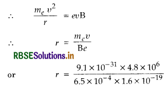 RBSE Solutions for Class 12 Physics Chapter 4 Moving Charges and Magnetism 3