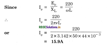 RBSE Solutions for Class 12 Physics Chapter 7 Alternating Current 1
