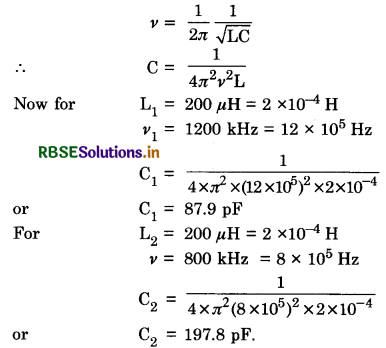 RBSE Solutions for Class 12 Physics Chapter 7 Alternating Current 3