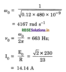 RBSE Solutions for Class 12 Physics Chapter 7 Alternating Current 9