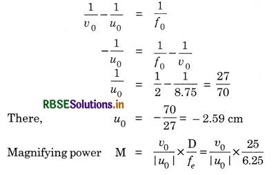 RBSE Solutions for Class 12 Physics Chapter 9 Ray Optics and Optical Instruments 15