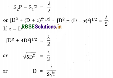 RBSE Solutions for Class 12 Physics Chapter 10 Wave Optics 12