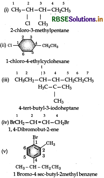 RBSE Solutions for Class 12 Chemistry Chapter 10 Haloalkanes and Haloarenes 1
