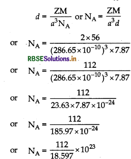 RBSE Class 12 Chemistry Important Questions Chapter 1 The Solid State 11