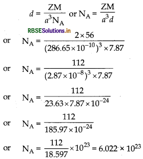 RBSE Class 12 Chemistry Important Questions Chapter 1 The Solid State 22