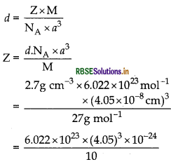 RBSE Class 12 Chemistry Important Questions Chapter 1 The Solid State 23