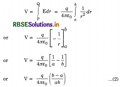RBSE Class 12 Physics Important Questions Chapter 2 Electrostatic Potential and Capacitance 73
