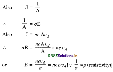 RBSE Class 12 Physics Important Questions Chapter 3 Current Electricity 22