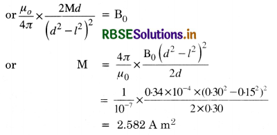 RBSE Class 12 Physics Important Questions Chapter 5 Magnetism and Matter 48